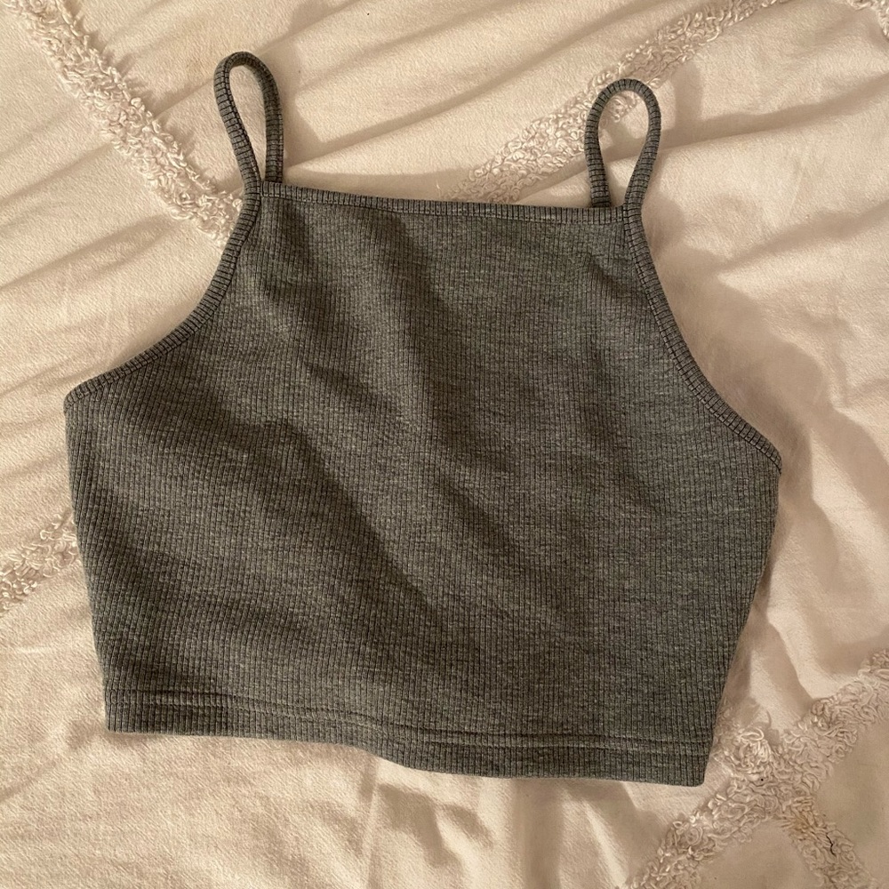 Grey crop top